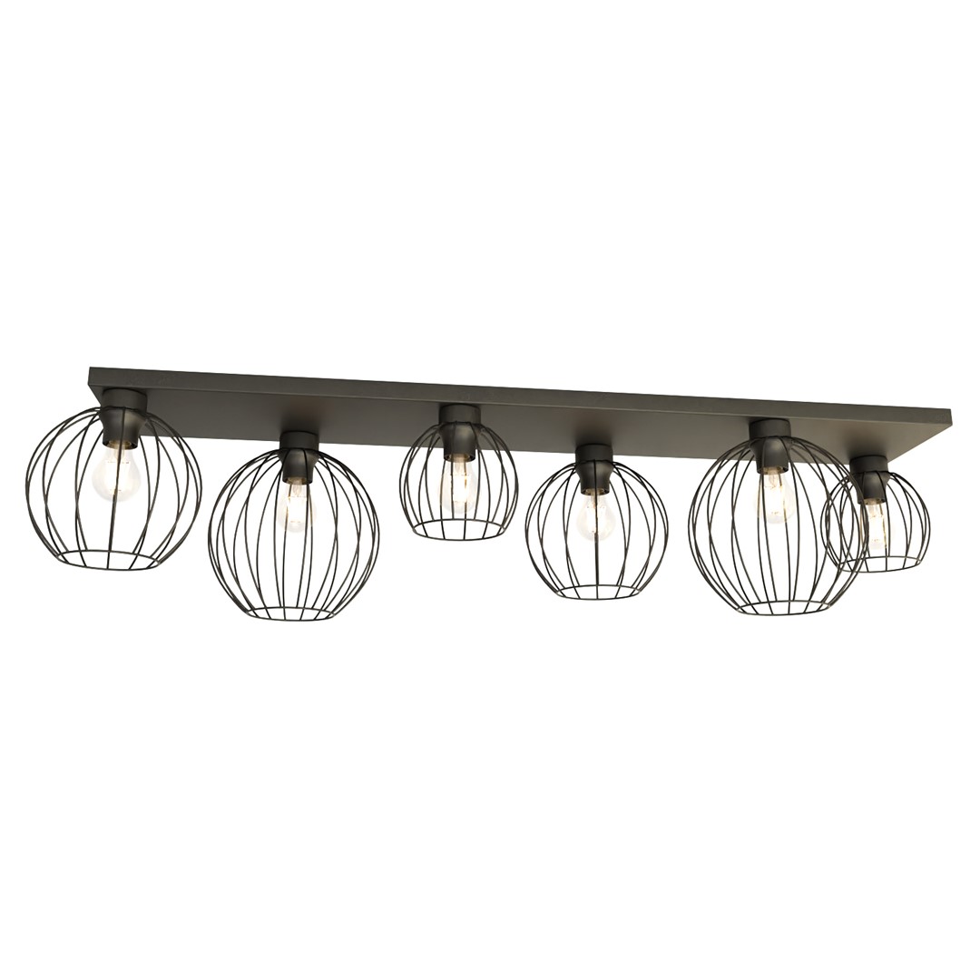 Emibig Stropna svjetiljka NEST 230V 15W MAX LED E27 Čelik Crna