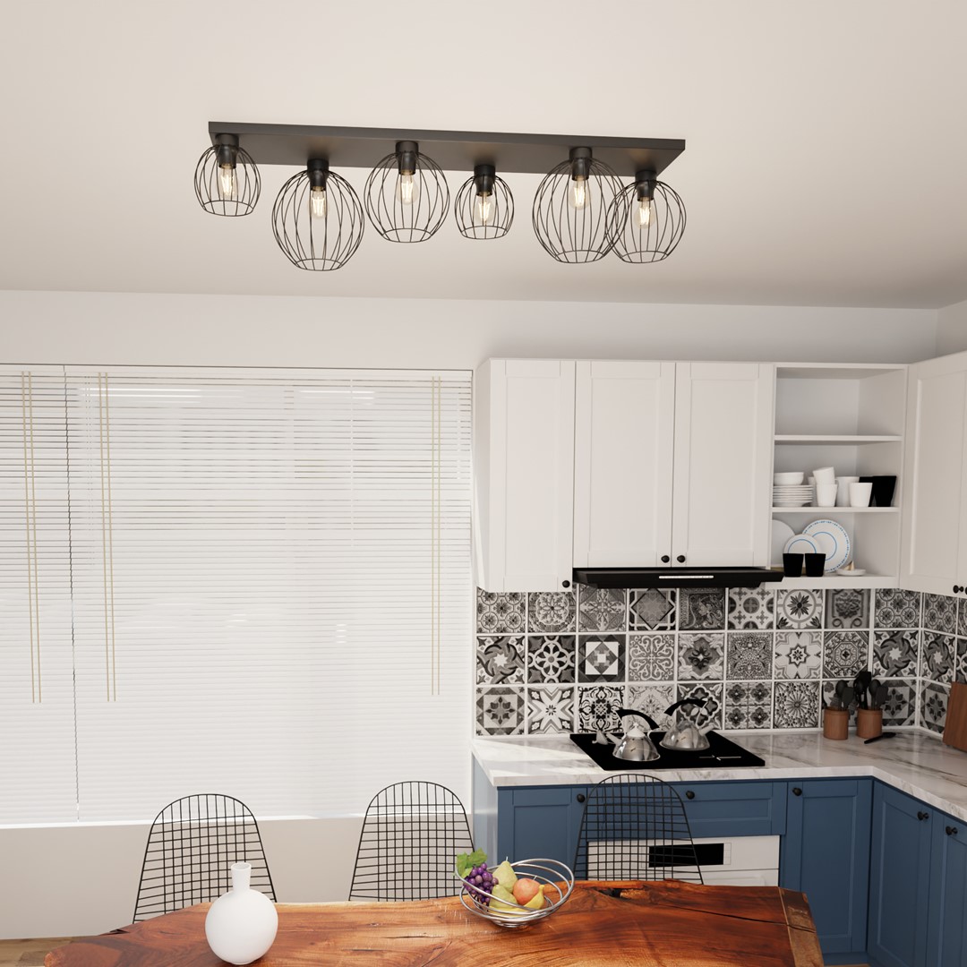 Emibig Stropna svjetiljka NEST 230V 15W MAX LED E27 Čelik Crna