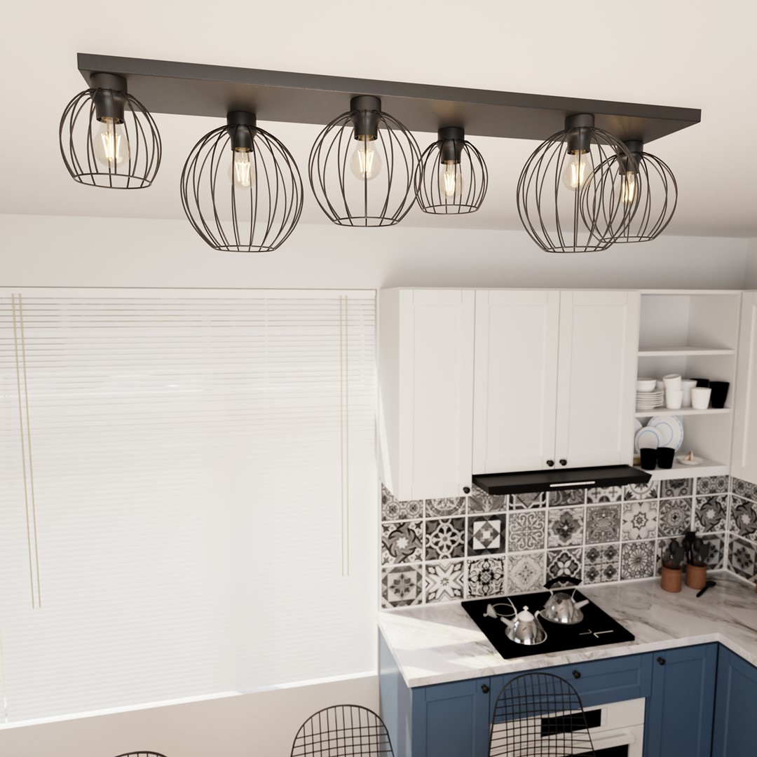 Emibig Stropna svjetiljka NEST 230V 15W MAX LED E27 Čelik Crna