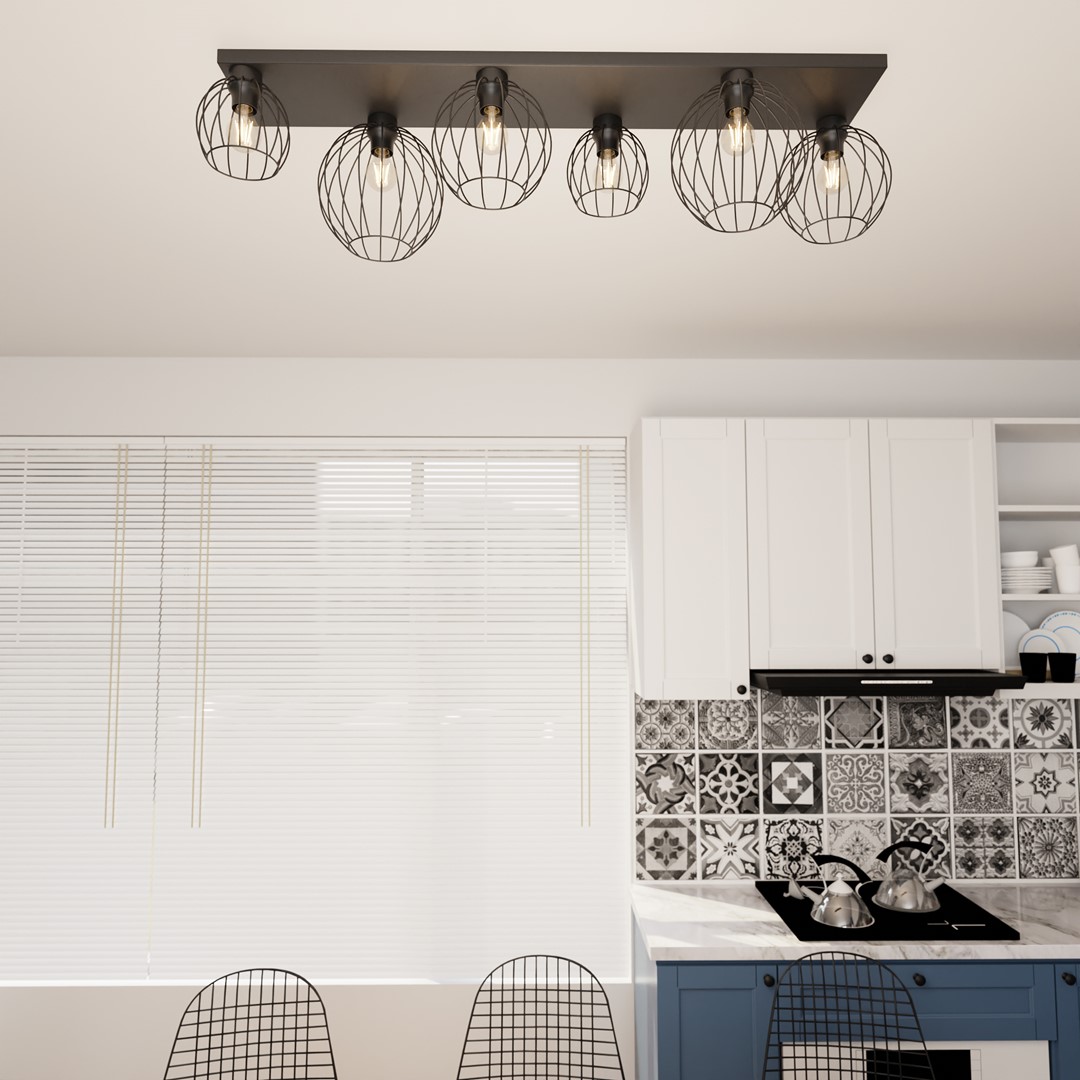 Emibig Stropna svjetiljka NEST 230V 15W MAX LED E27 Čelik Crna