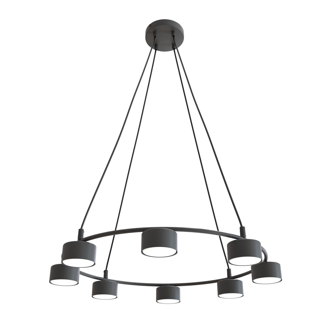 Emibig Visilica STARLIT 230V 10W MAX LED GX53 Čelik Crna