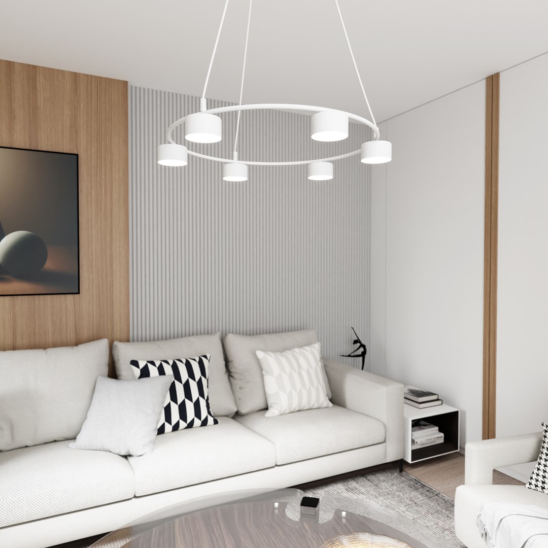 Emibig Visilica STARLIT 230V 10W MAX LED GX53 Čelik Bijela