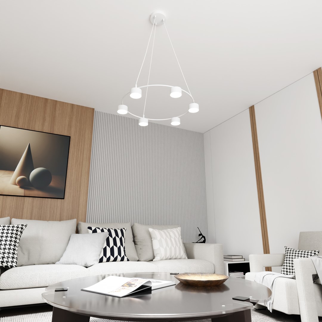 Emibig Visilica STARLIT 230V 10W MAX LED GX53 Čelik Bijela