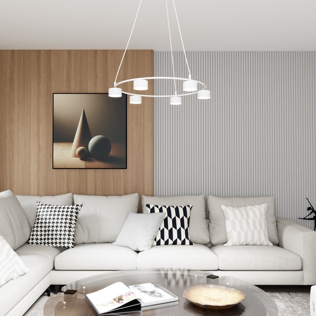 Emibig Visilica STARLIT 230V 10W MAX LED GX53 Čelik Bijela