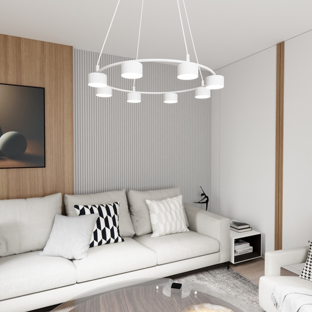 Emibig Visilica STARLIT 230V 10W MAX LED GX53 Čelik Bijela