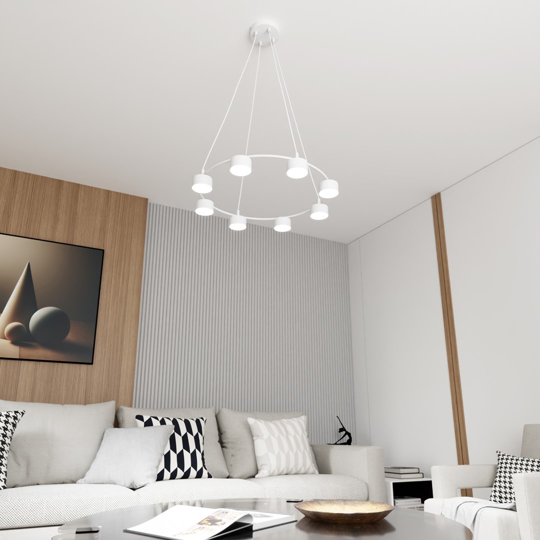 Emibig Visilica STARLIT 230V 10W MAX LED GX53 Čelik Bijela