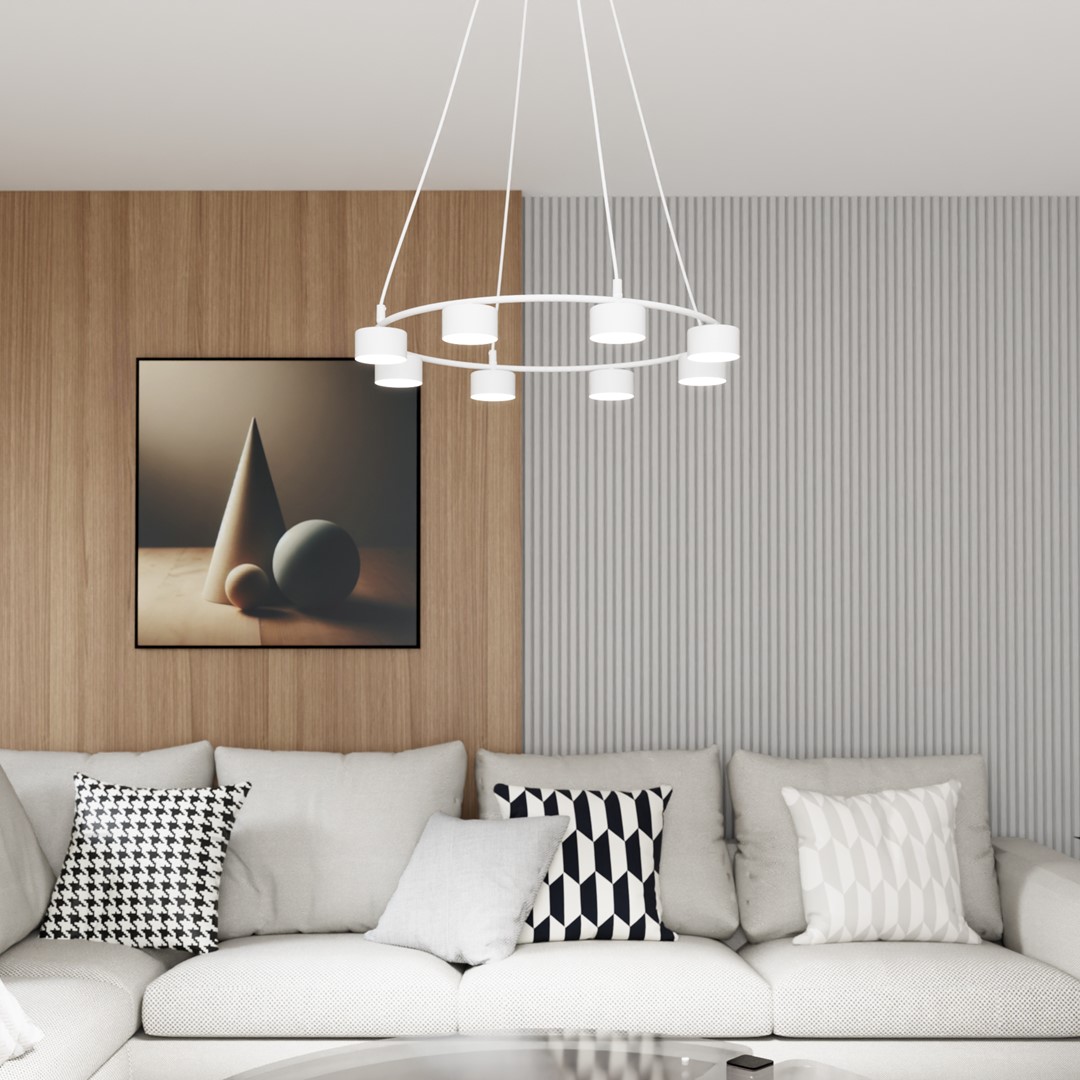 Emibig Visilica STARLIT 230V 10W MAX LED GX53 Čelik Bijela