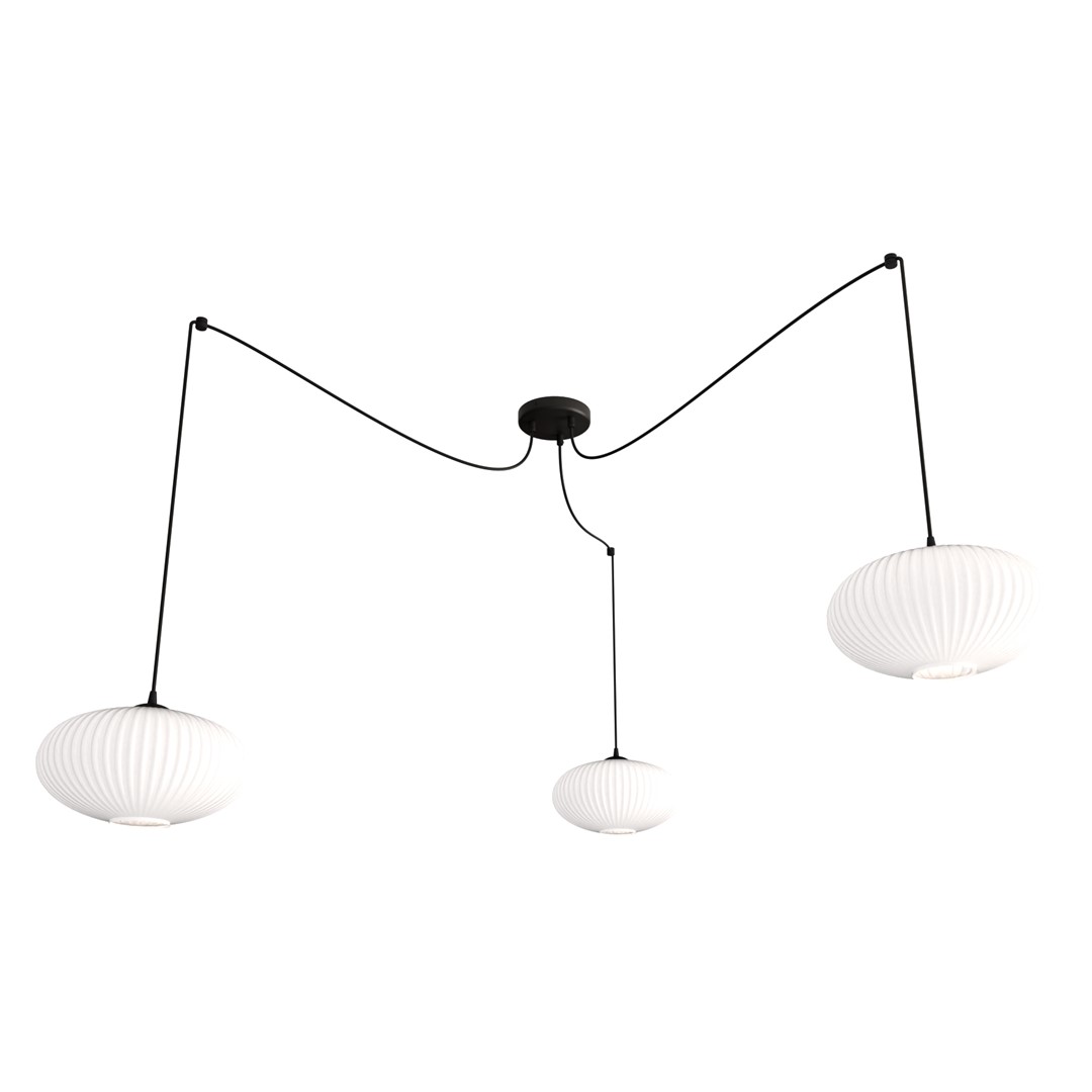 Emibig Visilica ORIGO 230 V 15W MAX LED E27 Čelik/ Staklo Crna