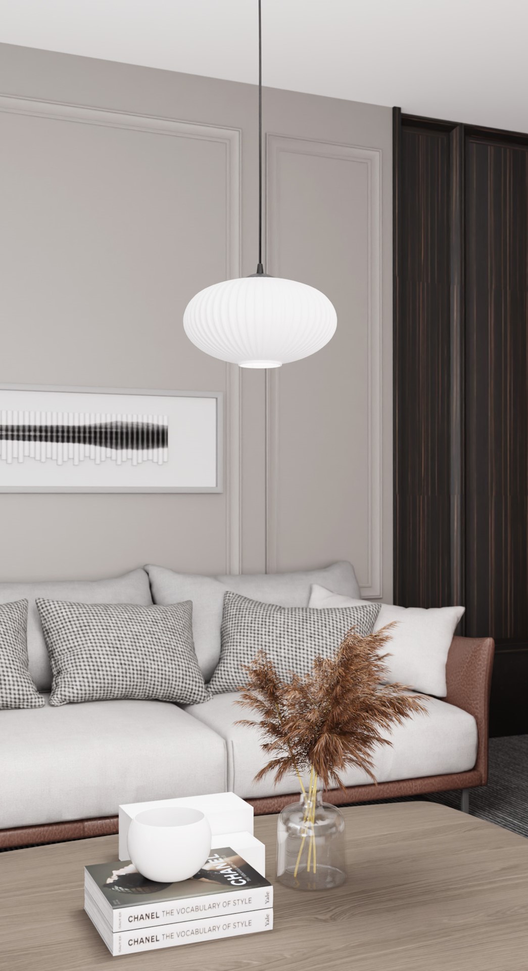 Emibig Visilica COCO 230 V 15W MAX LED E27 Čelik/ Staklo Crna