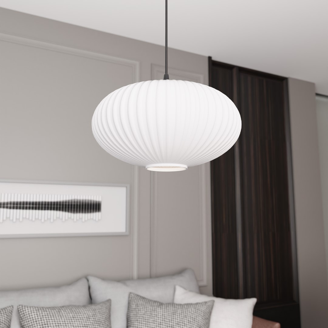 Emibig Visilica COCO 230 V 15W MAX LED E27 Čelik/ Staklo Crna