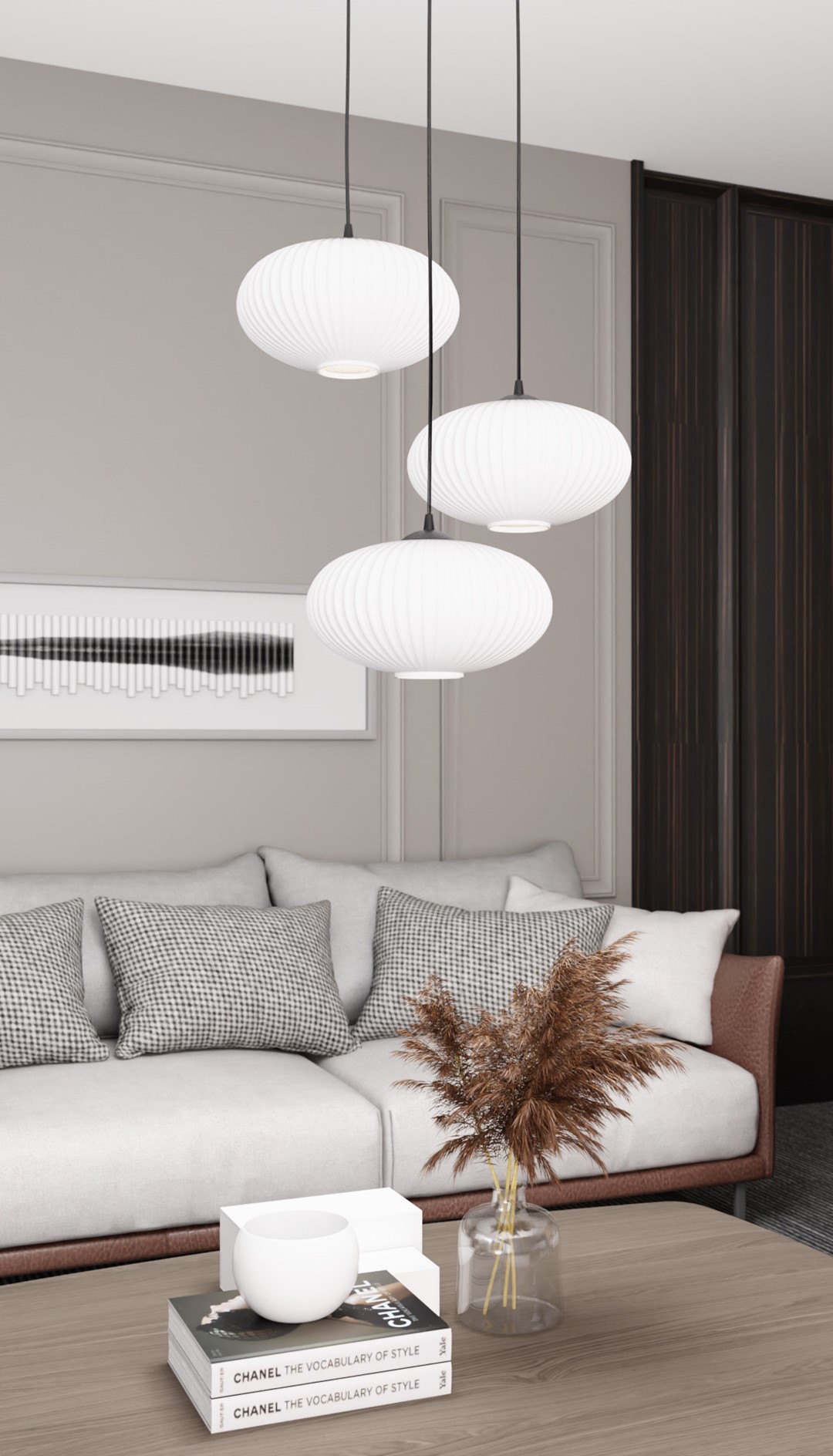 Emibig Visilica COCO 230 V 15W MAX LED E27 Čelik/ Staklo Crna