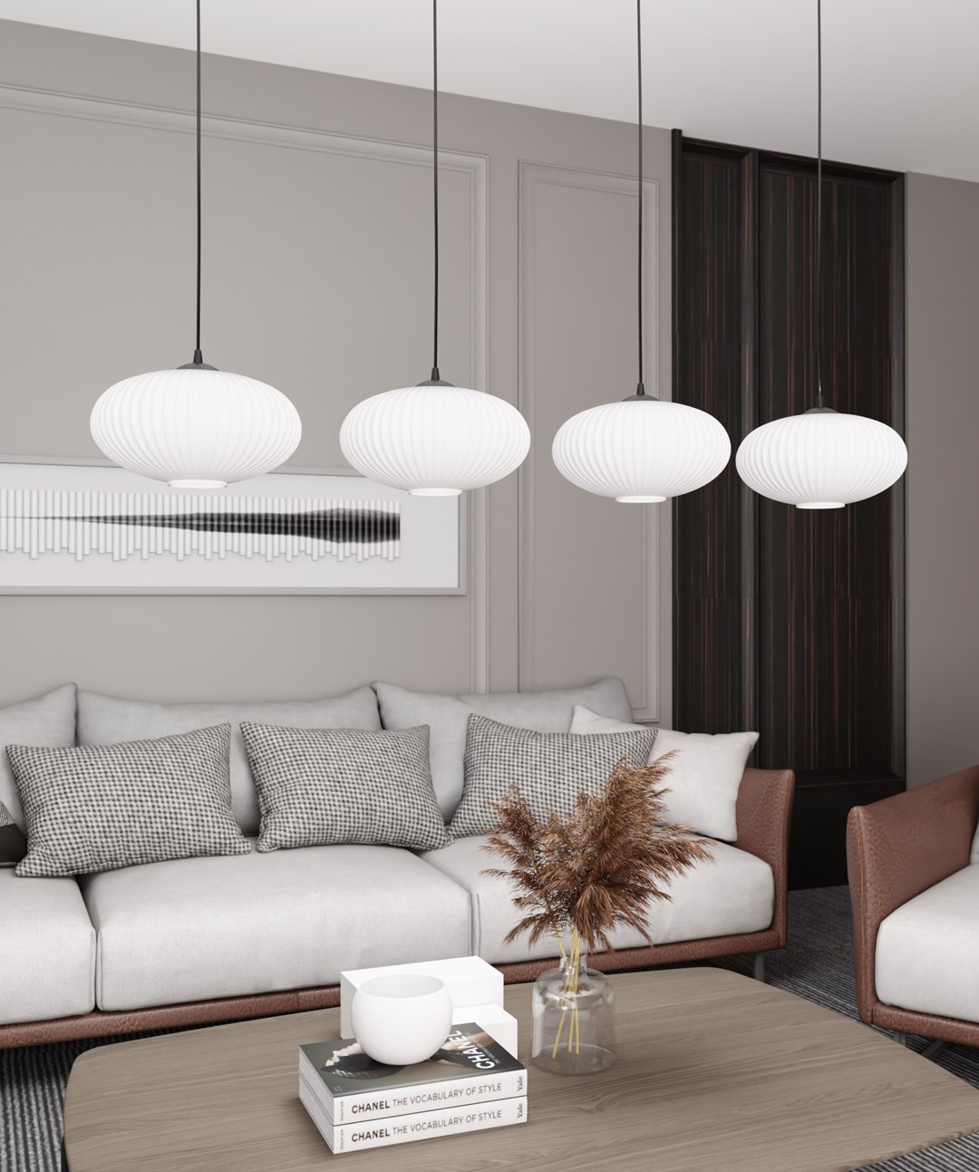 Emibig Visilica COCO 230 V 15W MAX LED E27 Čelik/ Staklo Crna