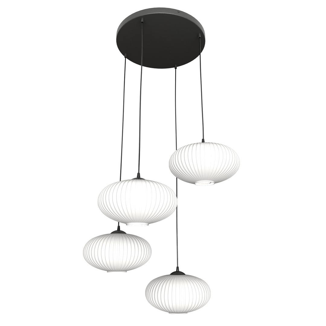 Emibig Visilica COCO 230 V 15W MAX LED E27 Čelik/ Staklo Crna