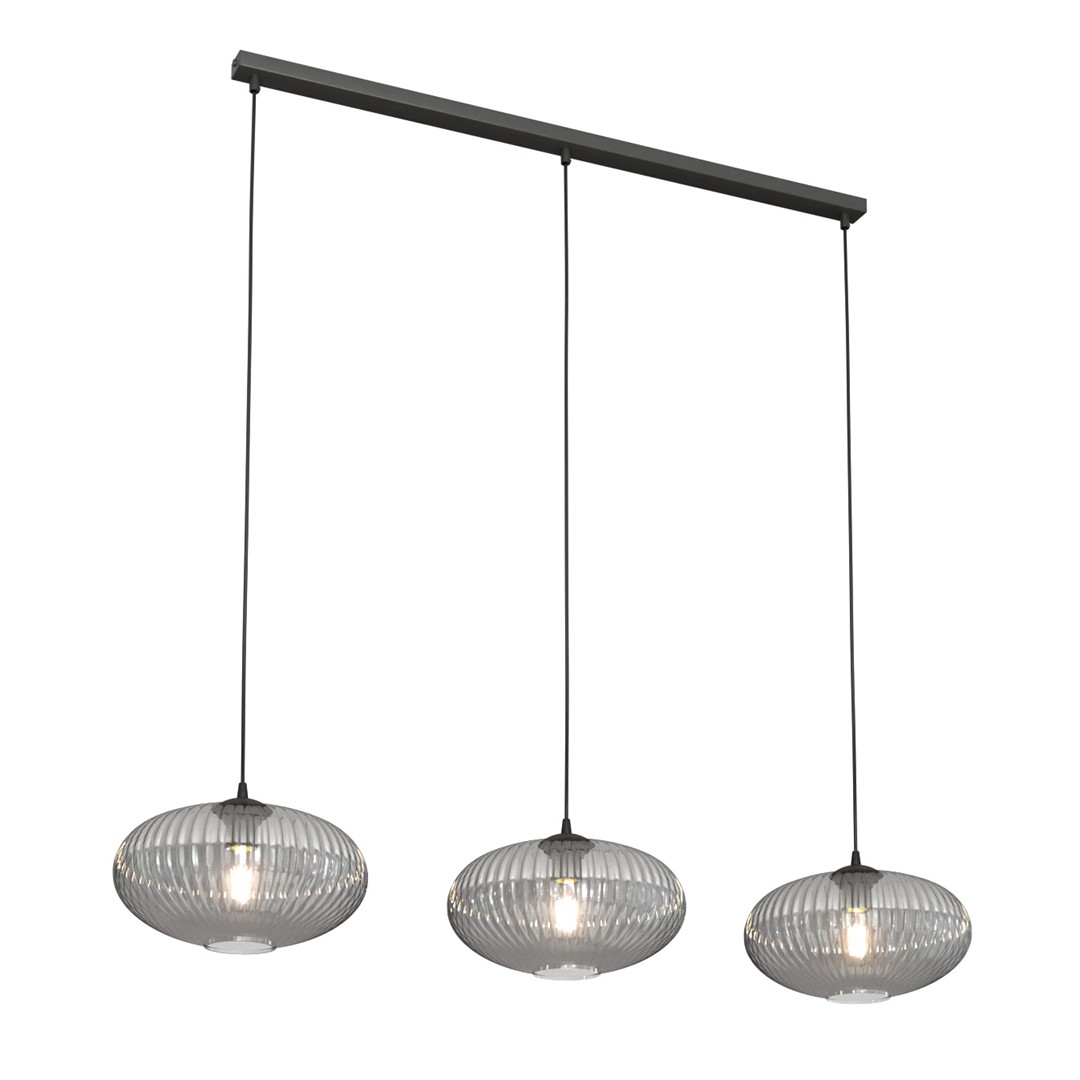 Emibig Visilica COCO 230 V 15W MAX LED E27 Čelik/ Staklo Crna