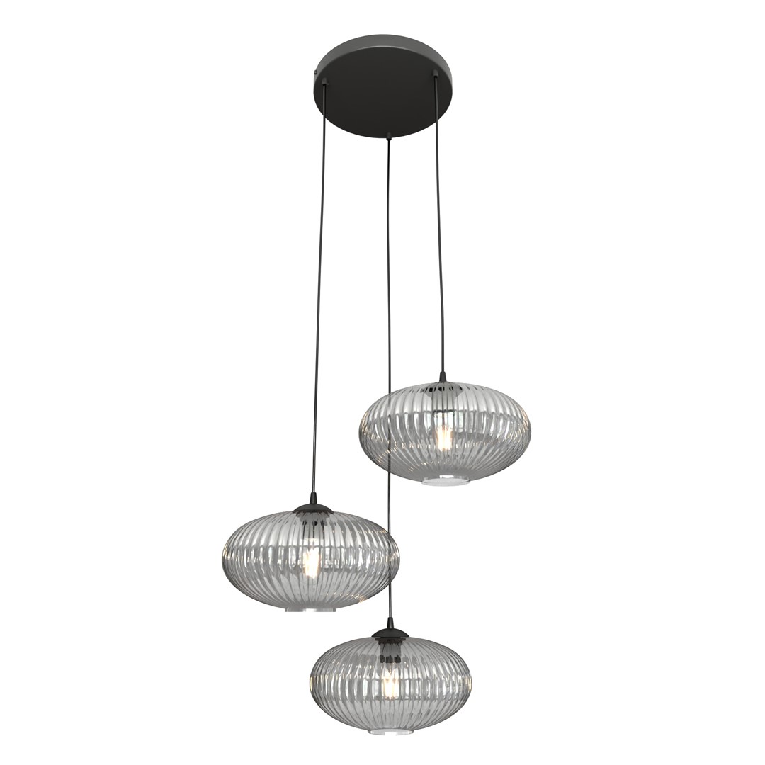 Emibig Visilica COCO 230 V 15W MAX LED E27 Čelik/ Staklo Crna
