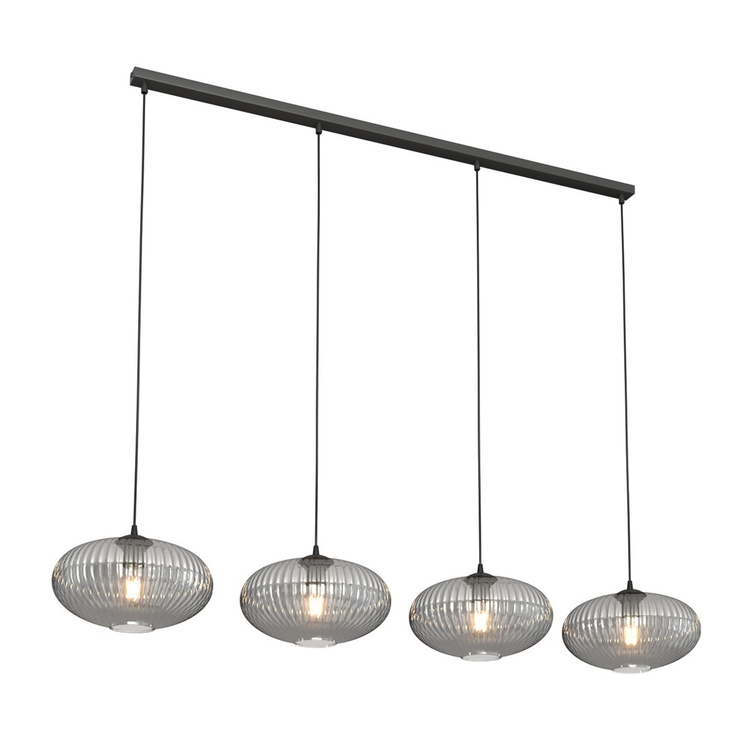 Emibig Visilica COCO 230 V 15W MAX LED E27 Čelik/ Staklo Crna