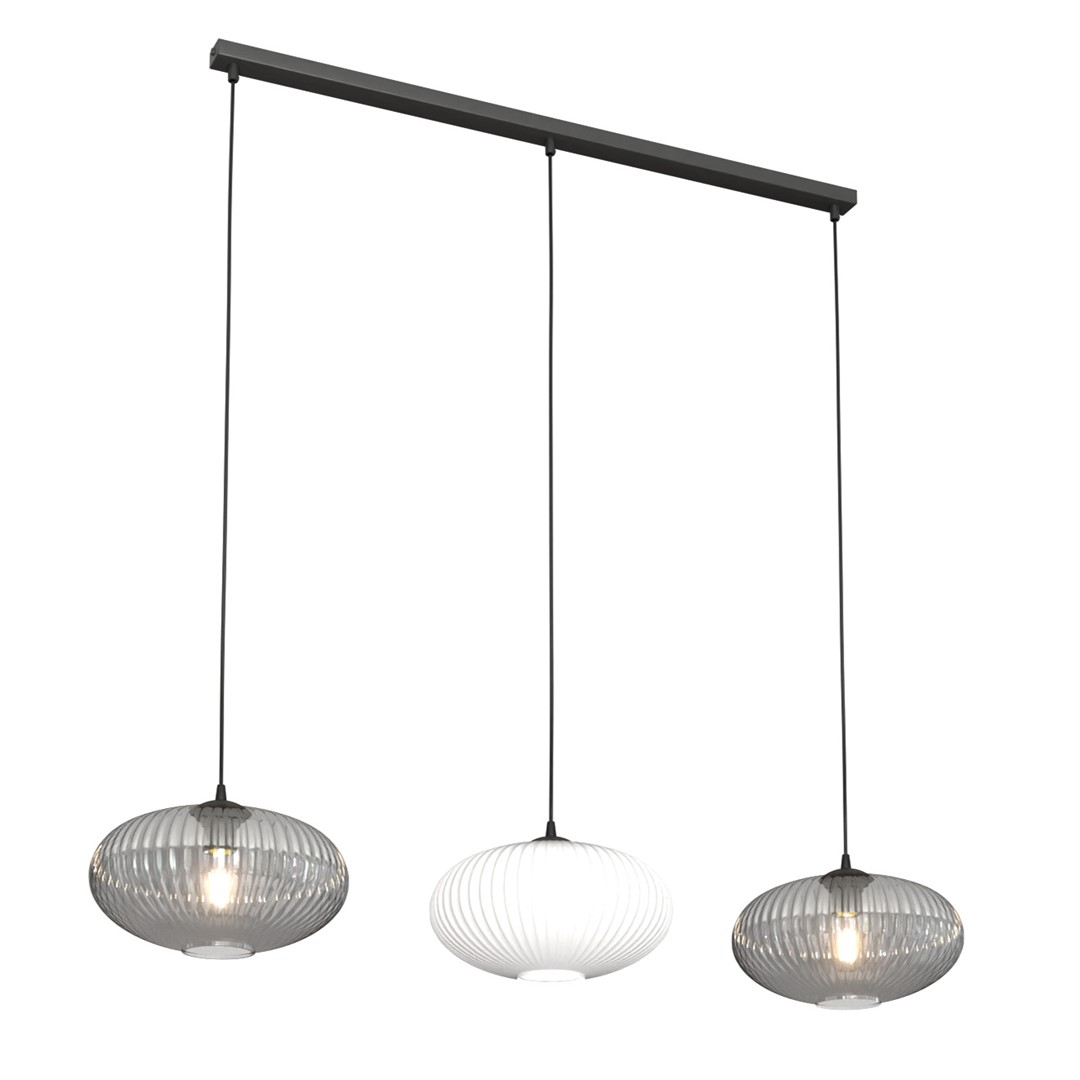 Emibig Visilica COCO 230 V 15W MAX LED E27 Čelik/ Staklo Crna