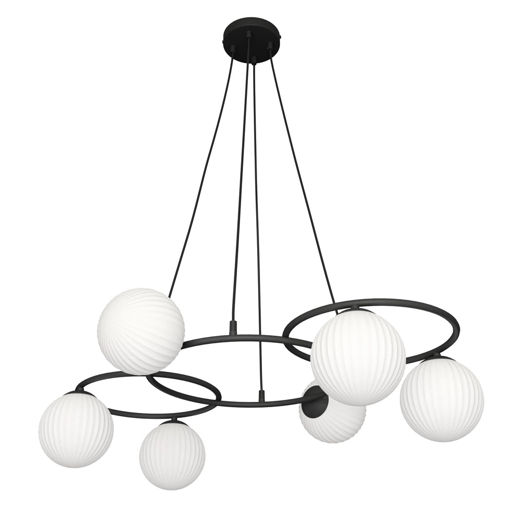 Emibig Visilica LIBRA 230 V 10W MAX LED E14 Čelik/ Staklo Crna