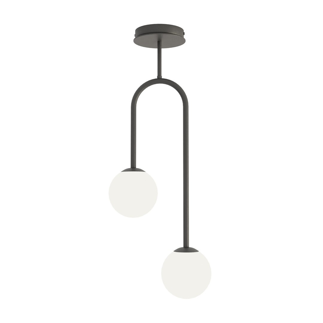 Emibig Visilica ATRIA 230 V 10W MAX LED E14 Čelik/ Staklo Crna/Bijela