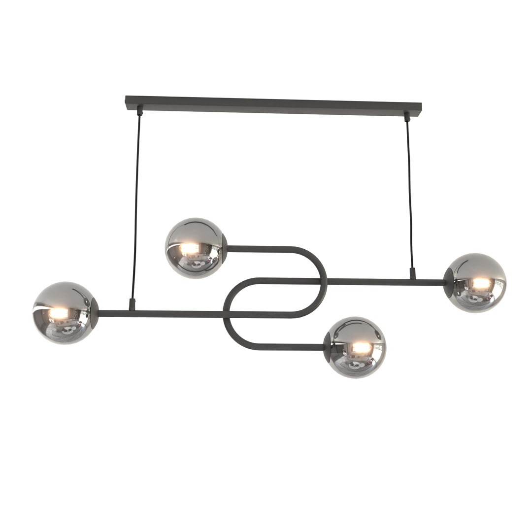 Emibig Visilica ATRIA 230 V 10W MAX LED E14 Čelik/ Staklo Crna/Srebrna