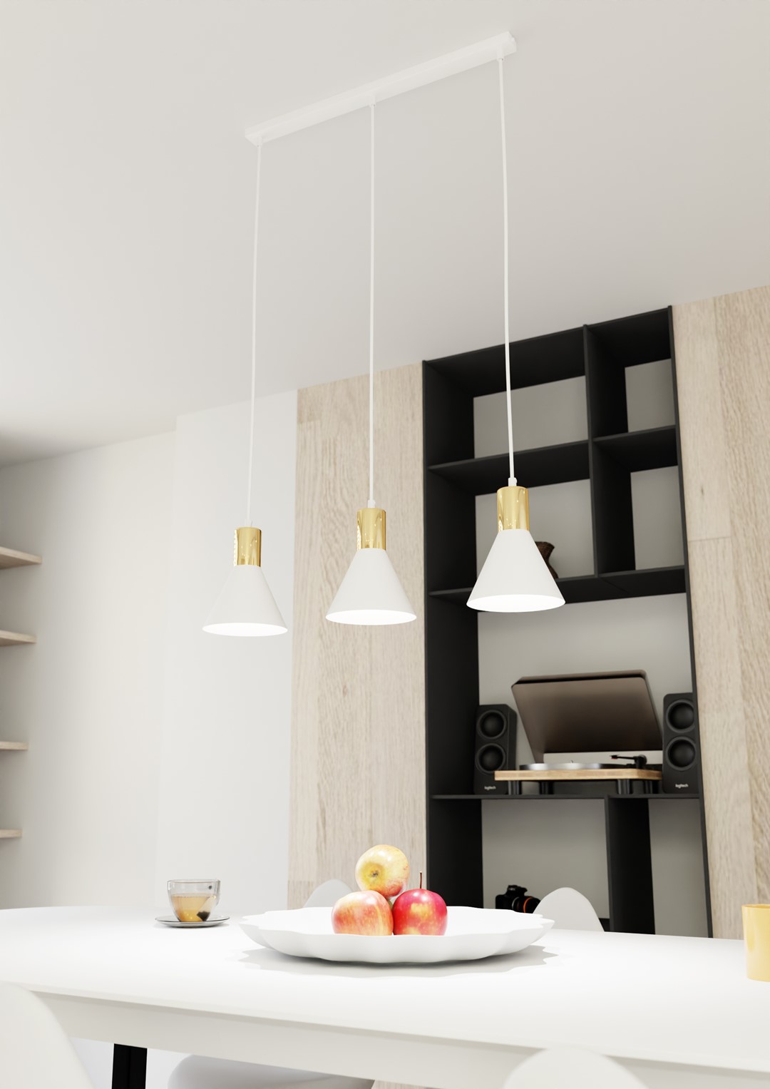 Emibig Visilica ROSA 230 V 15W MAX LED E27 Čelik Bijela