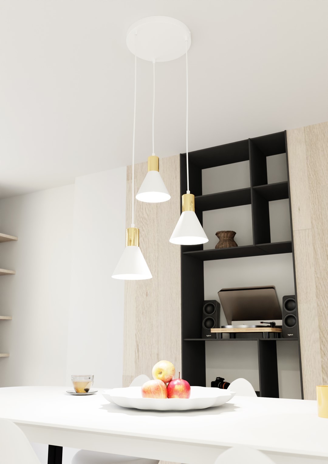 Emibig Visilica ROSA 230 V 15W MAX LED E27 Čelik Bijela