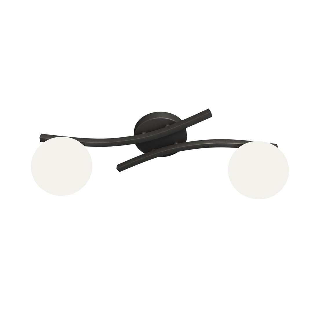 Emibig Stropna svjetiljka OPUS 230 V 10W MAX LED E14 Čelik/ Staklo Crna