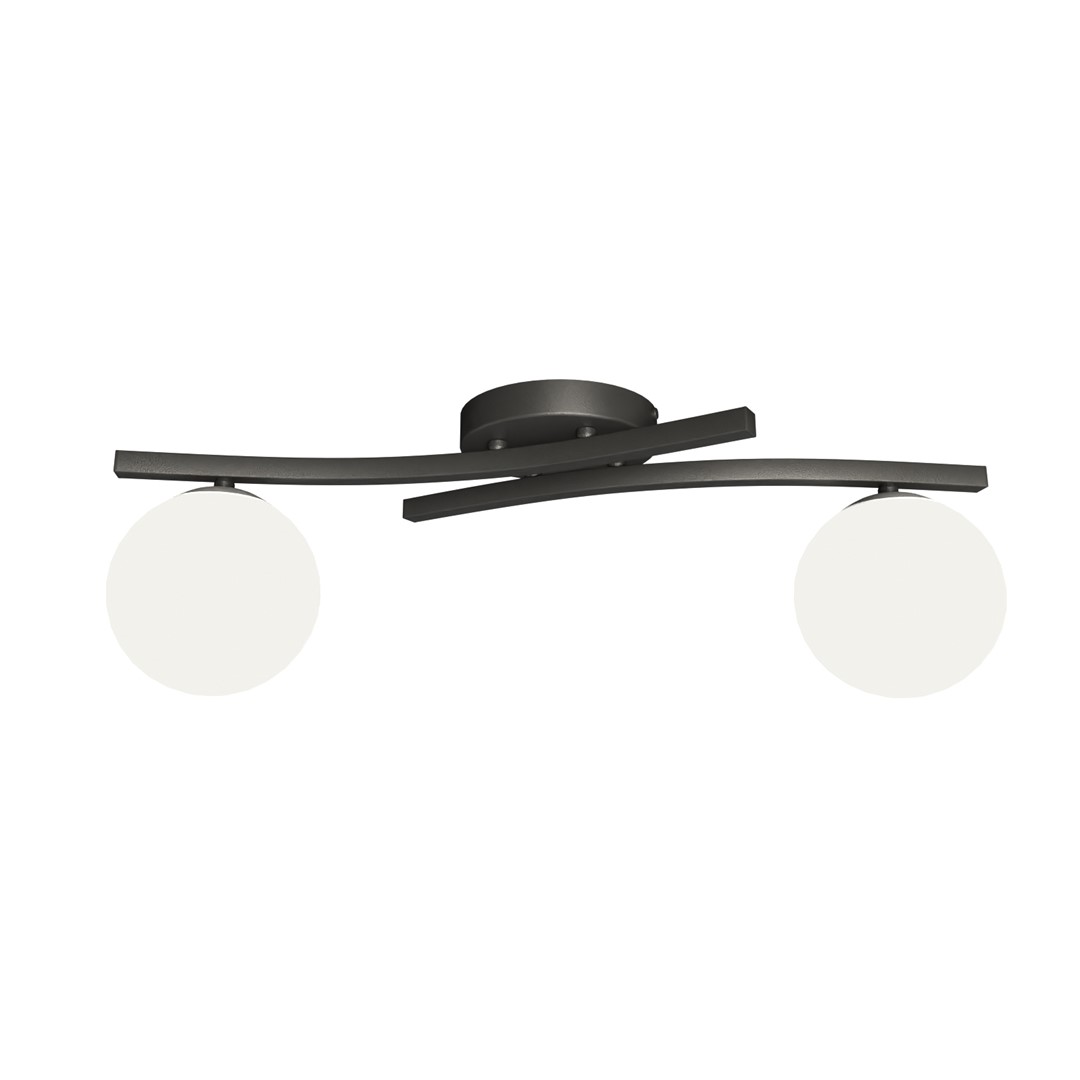 Emibig Stropna svjetiljka OPUS 230 V 10W MAX LED E14 Čelik/ Staklo Crna