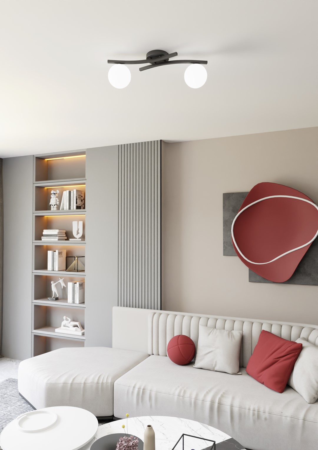 Emibig Stropna svjetiljka OPUS 230 V 10W MAX LED E14 Čelik/ Staklo Crna