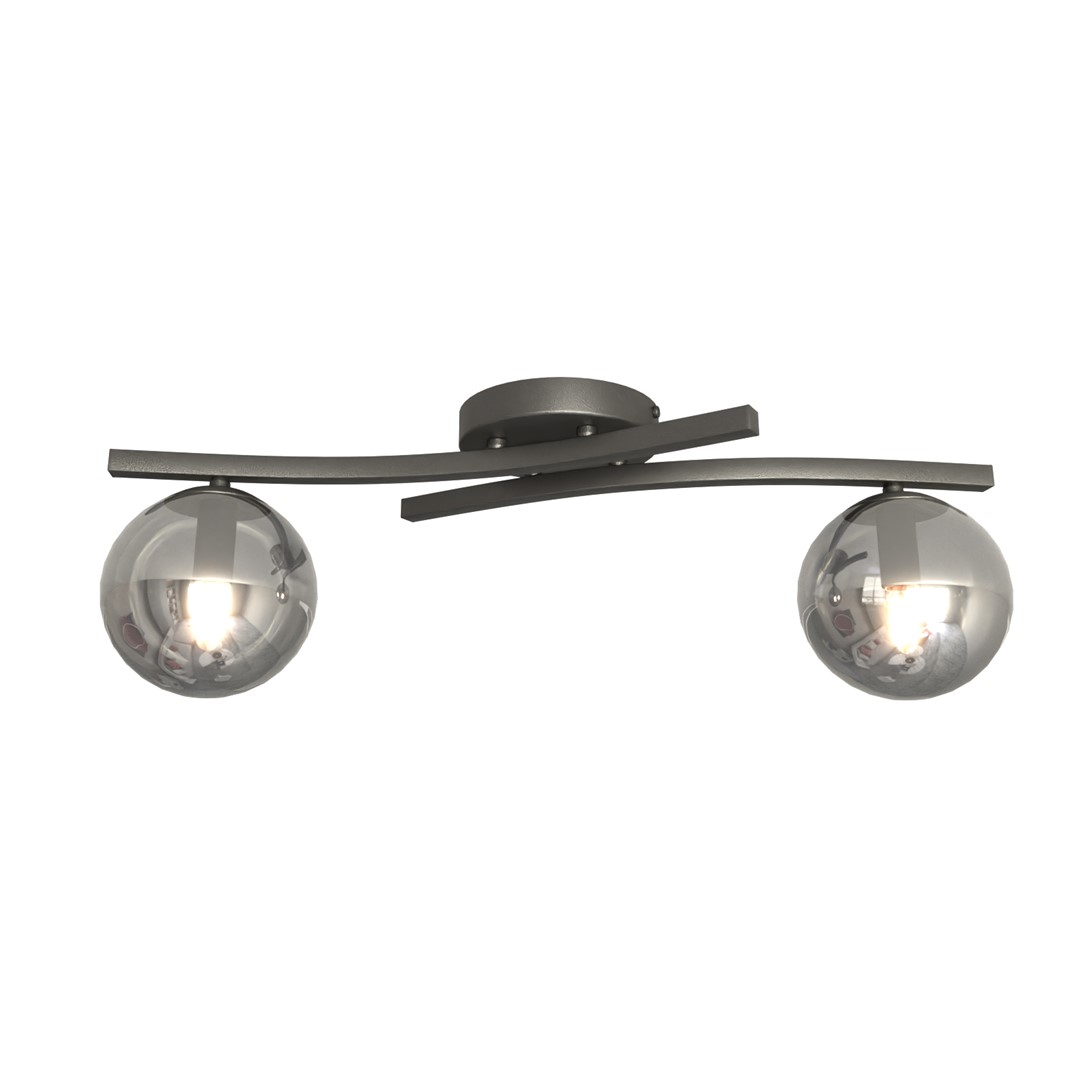 Emibig Stropna svjetiljka OPUS 230 V 10W MAX LED E14 Čelik/ Staklo Crna