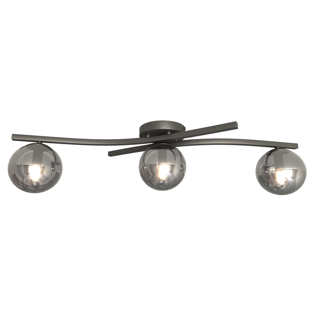 Emibig Stropna svjetiljka OPUS 230 V 10W MAX LED E14 Čelik/ Staklo Crna