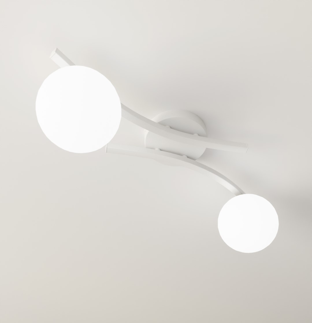Emibig Stropna svjetiljka OPUS 230 V 10W MAX LED E14 Čelik/ Staklo Bijela