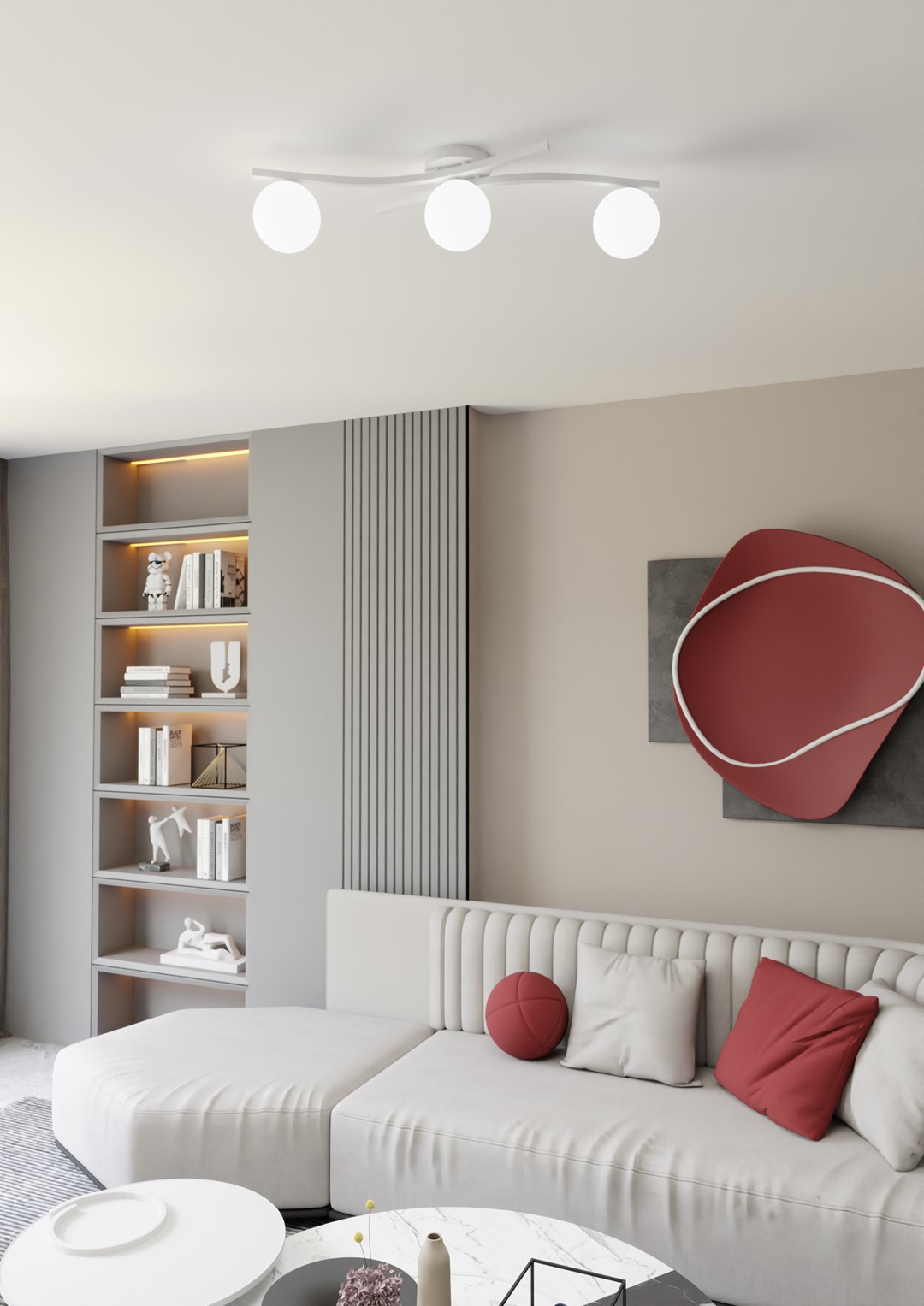 Emibig Stropna svjetiljka OPUS 230 V 10W MAX LED E14 Čelik/ Staklo Bijela