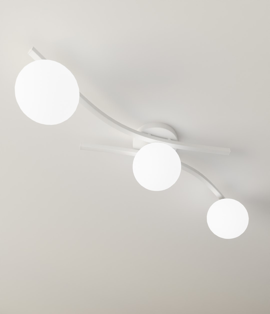 Emibig Stropna svjetiljka OPUS 230 V 10W MAX LED E14 Čelik/ Staklo Bijela