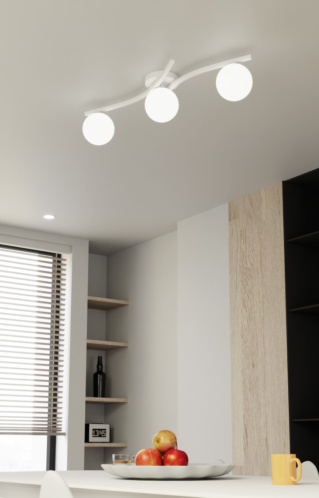 Emibig Stropna svjetiljka OPUS 230 V 10W MAX LED E14 Čelik/ Staklo Bijela