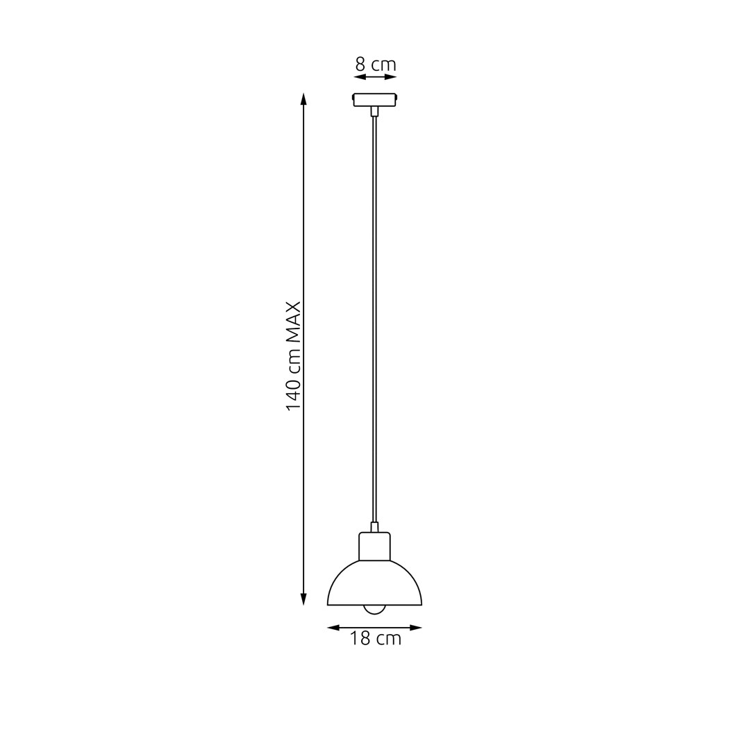 Emibig Stropna svjetiljka SECO 230 V 15W MAX LED E27 Čelik/ Drvo Crna