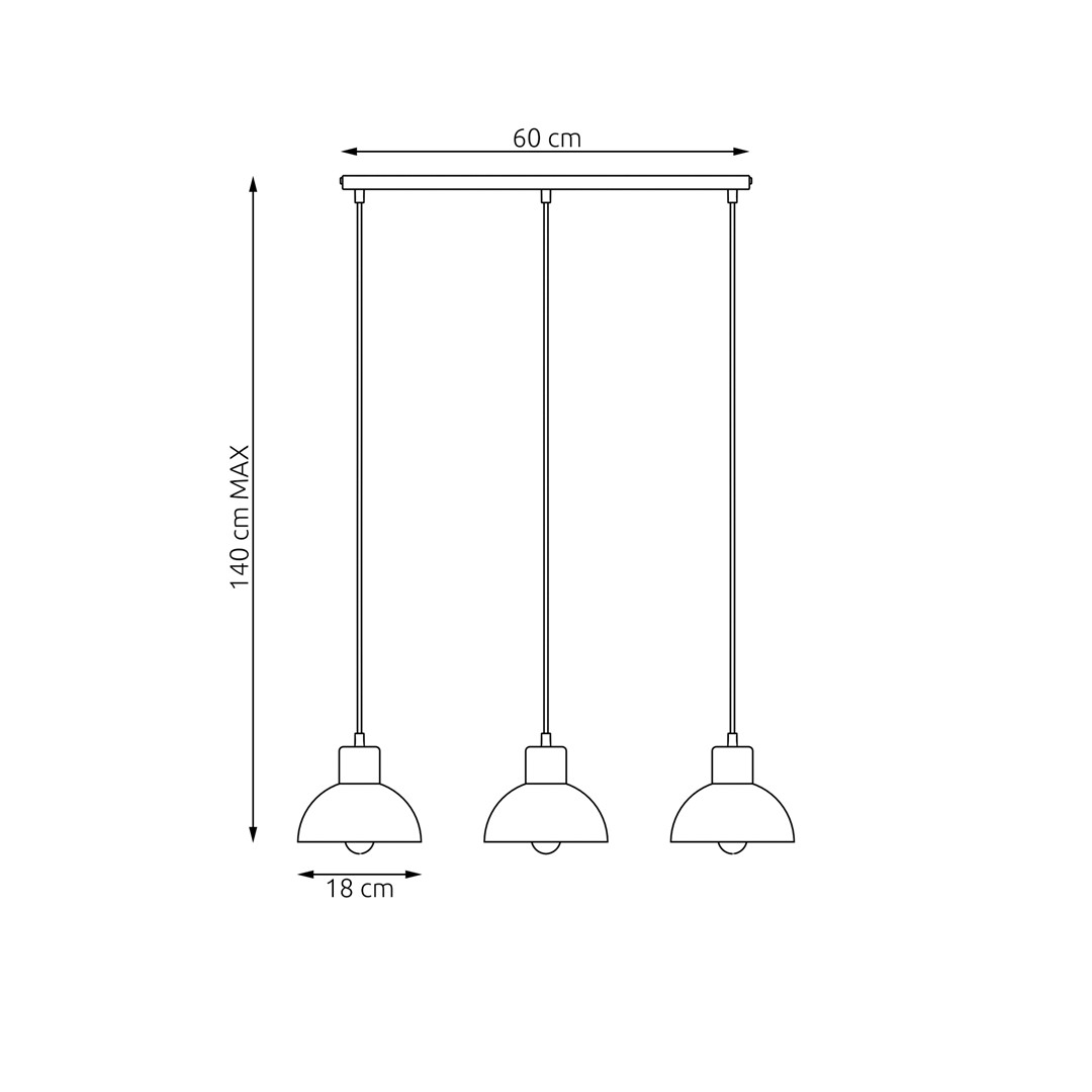 Emibig Stropna svjetiljka SECO 230 V 15W MAX LED E27 Čelik/ Drvo Bijela