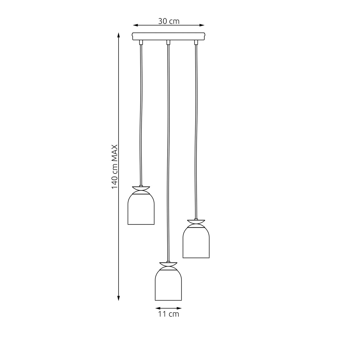 Emibig Visilica TARGET 230 V 15W MAX LED E27 Čelik Crna