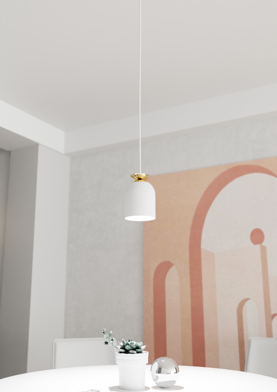 Emibig Visilica TARGET 230 V 15W MAX LED E27 Čelik Bijela