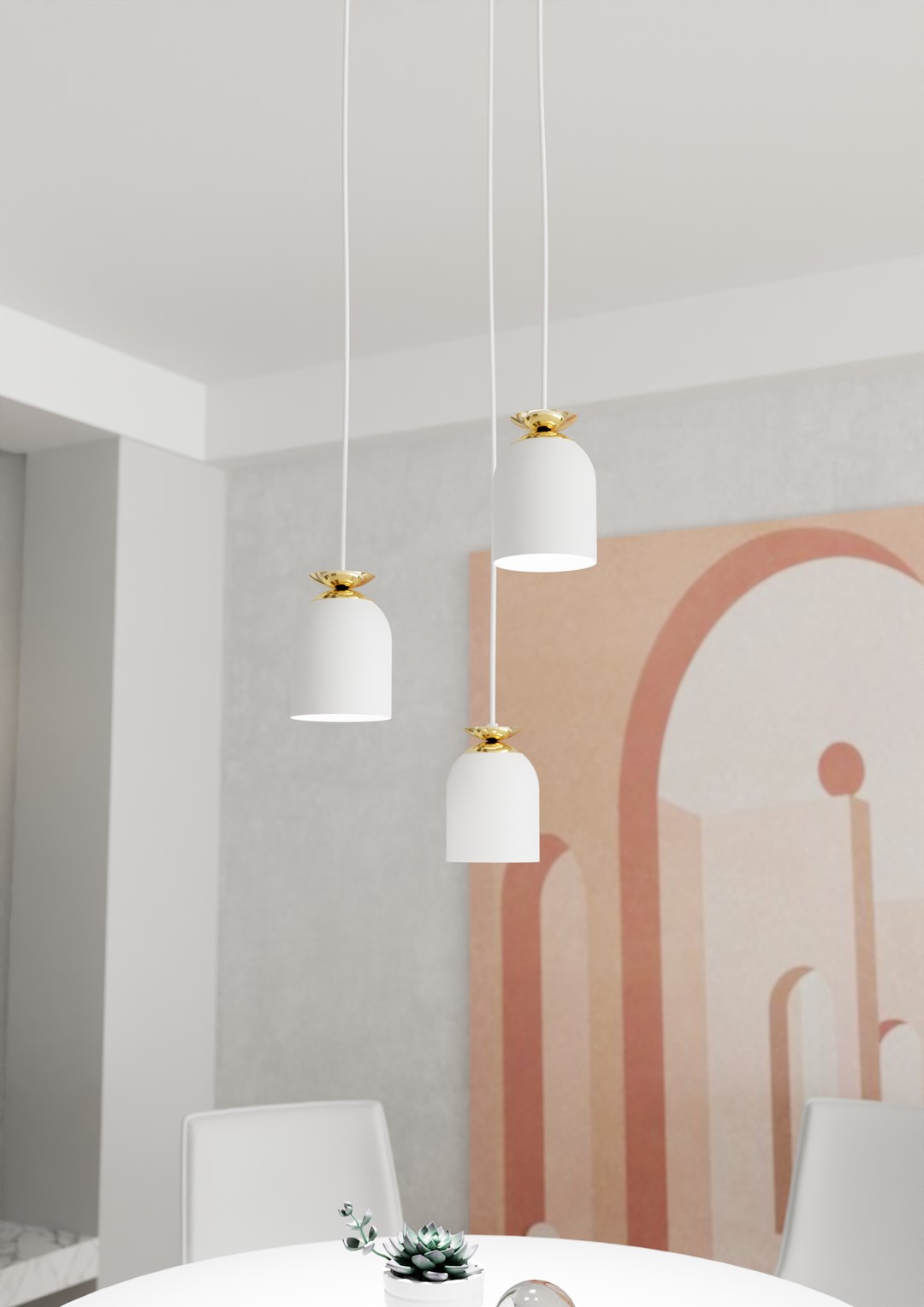 Emibig Visilica TARGET 230 V 15W MAX LED E27 Čelik Bijela