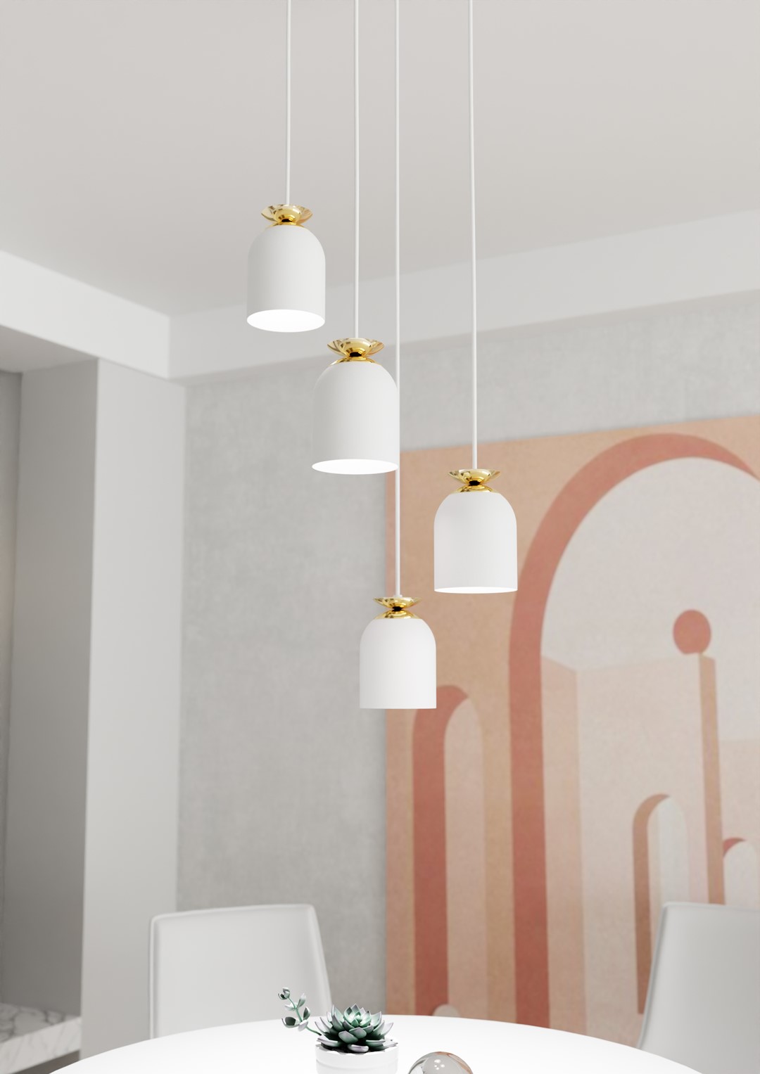 Emibig Visilica TARGET 230 V 15W MAX LED E27 Čelik Bijela
