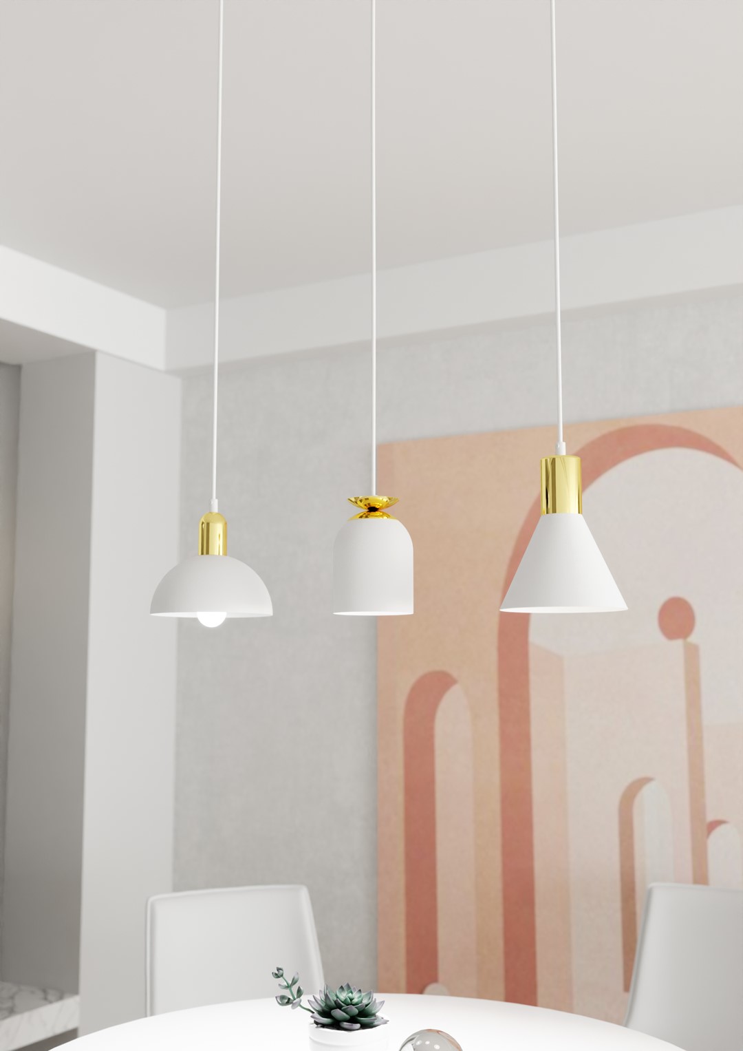 Emibig Visilica FOX 230 V 15W MAX LED E27 Čelik Bijela