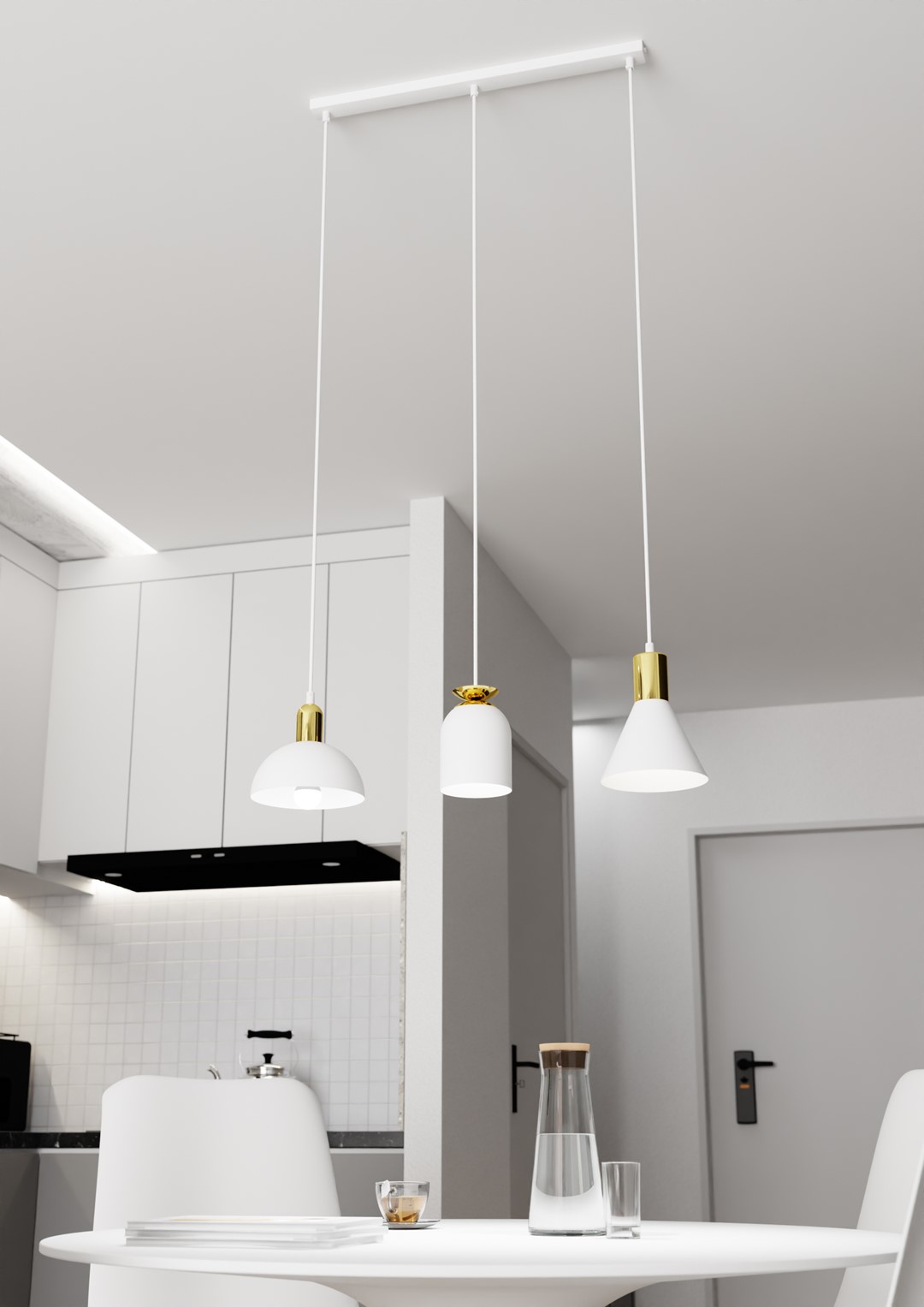 Emibig Visilica FOX 230 V 15W MAX LED E27 Čelik Bijela