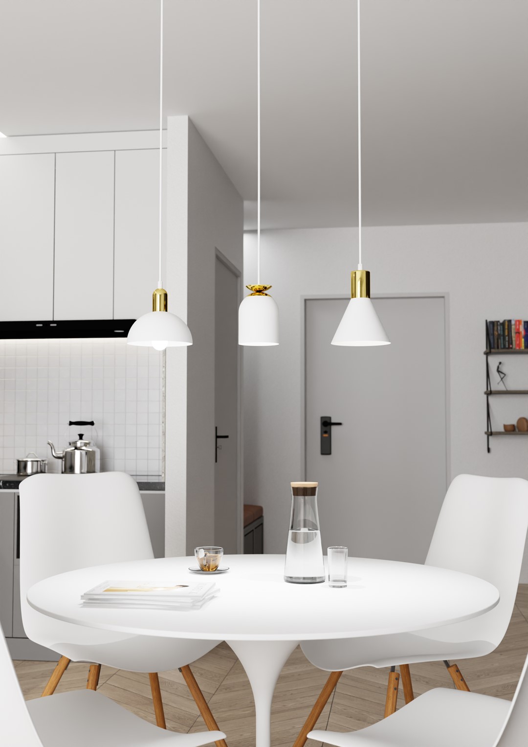 Emibig Visilica FOX 230 V 15W MAX LED E27 Čelik Bijela