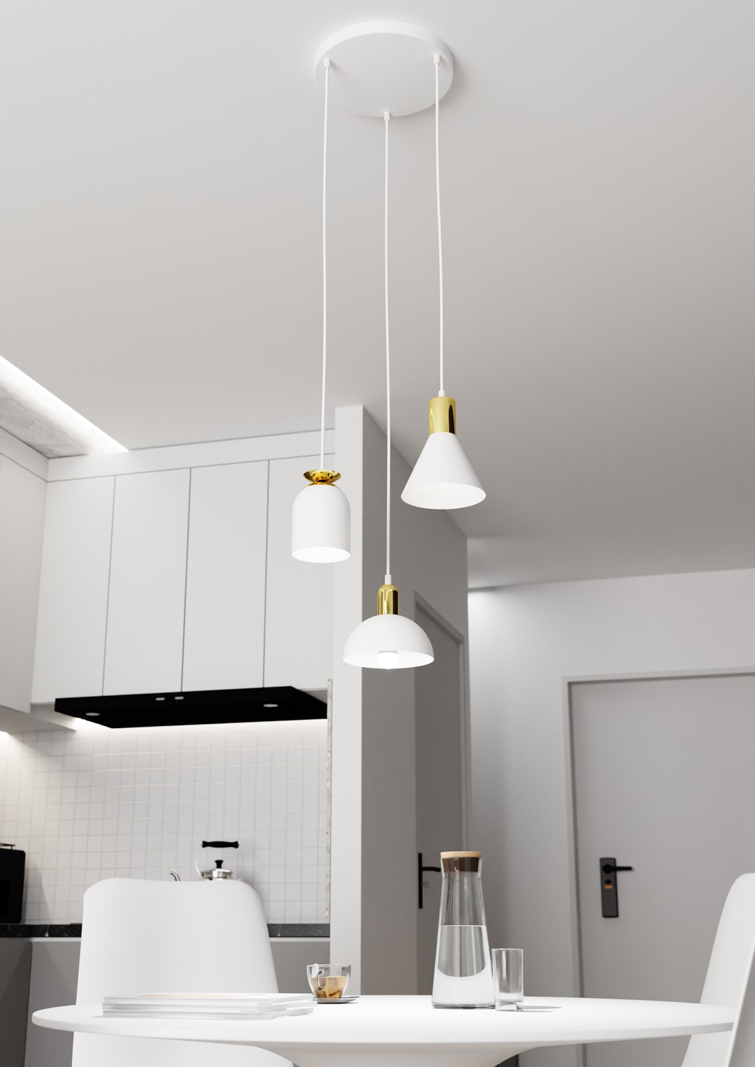 Emibig Visilica FOX 230 V 15W MAX LED E27 Čelik Bijela