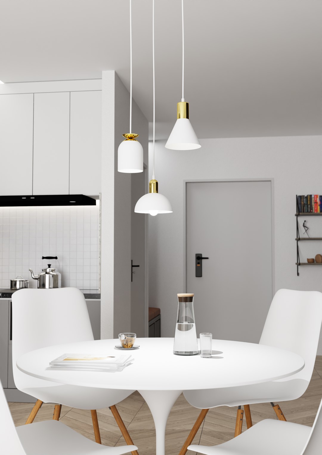 Emibig Visilica FOX 230 V 15W MAX LED E27 Čelik Bijela