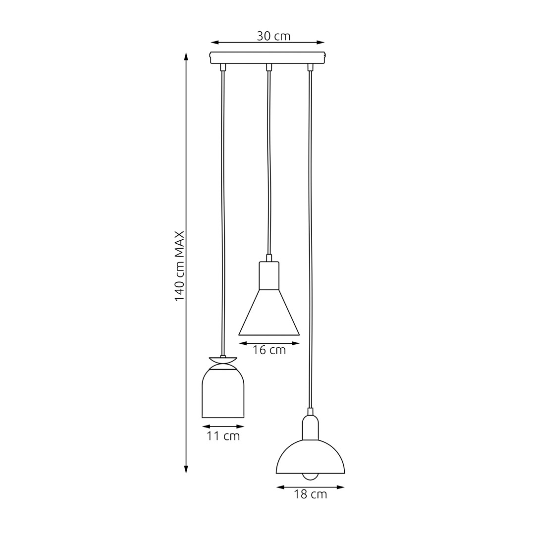 Emibig Visilica FOX 230 V 15W MAX LED E27 Čelik Bijela