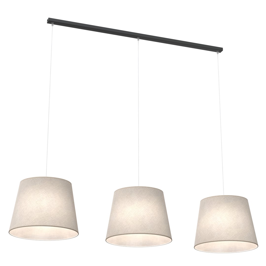Emibig Visilica EPOCA 230 V 15W MAX LED E27 Čelik/ Tkanina Crna