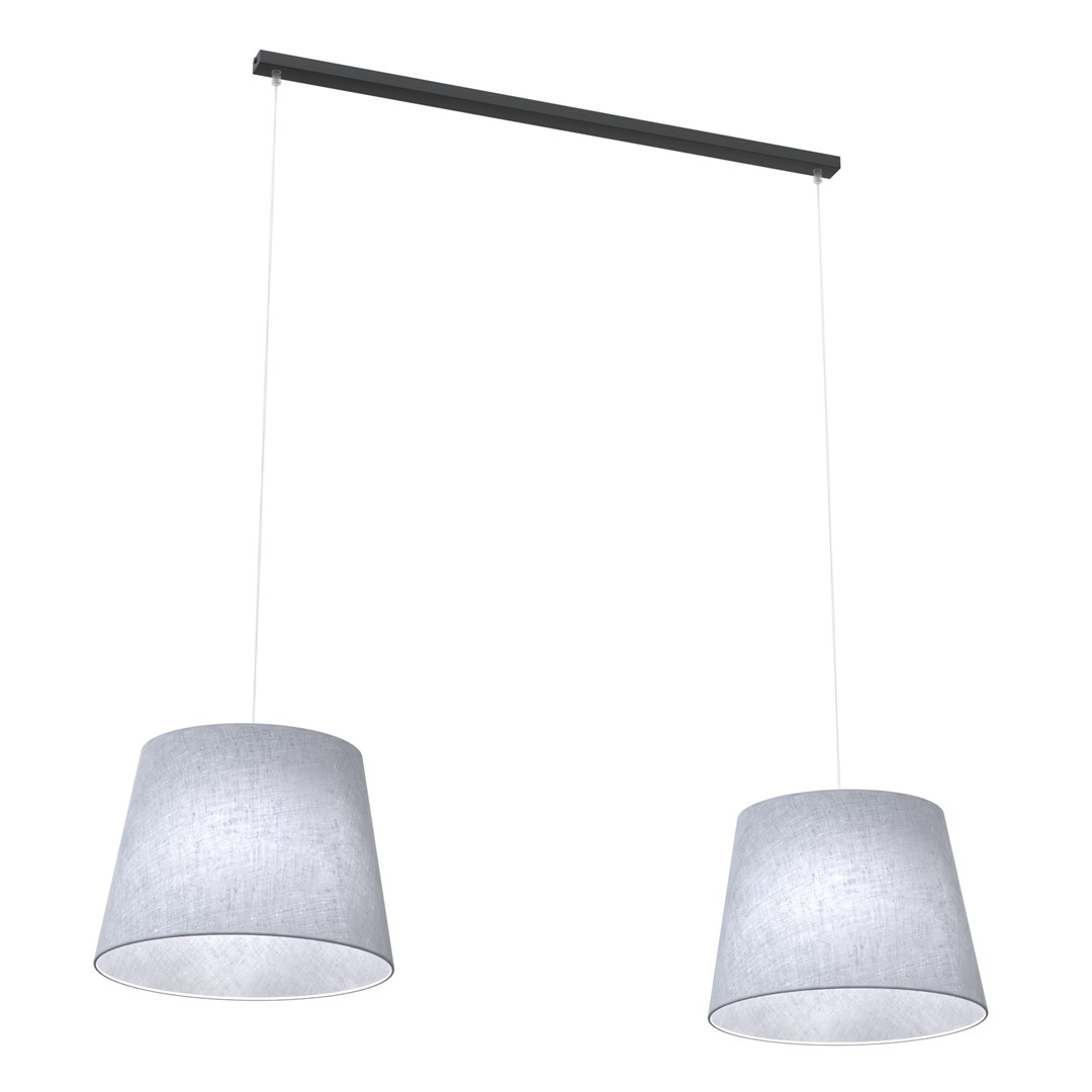 Emibig Visilica EPOCA 230 V 15W MAX LED E27 Čelik/ Tkanina Crna