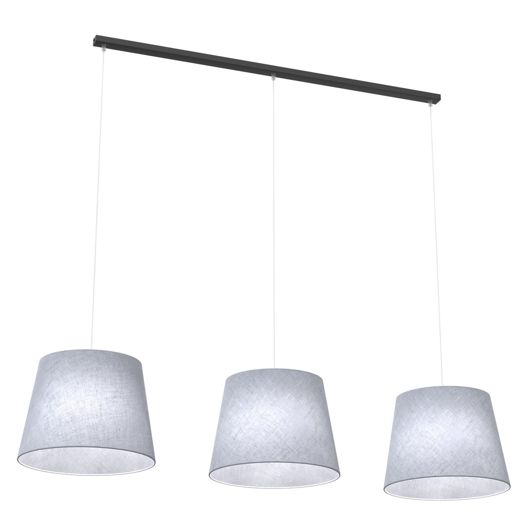 Emibig Visilica EPOCA 230 V 15W MAX LED E27 Čelik/ Tkanina Crna